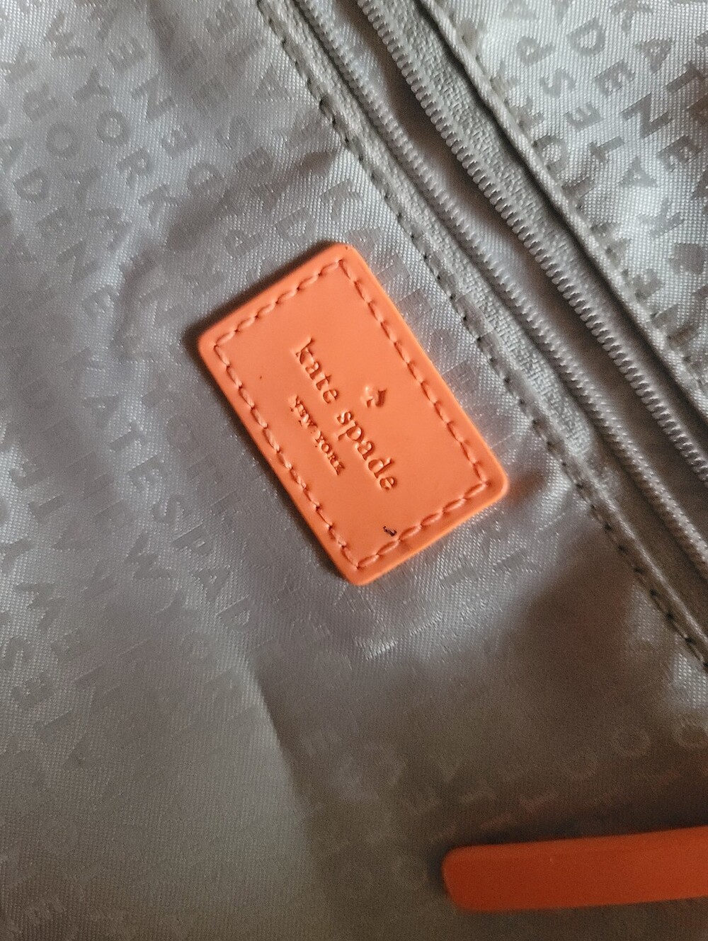 Kate Spade Perforated Spade Neon Orange Tote - Picture 2 of 15